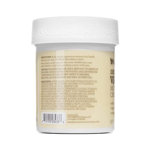 NATUREWELL Shimmering Vanilla Moisturizing Cream for Face, Body & Hands, Non-...