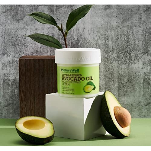 NATUREWELL Ultra-Refined Avocado Oil Moisturizing Cream for Face, Body & Hand...