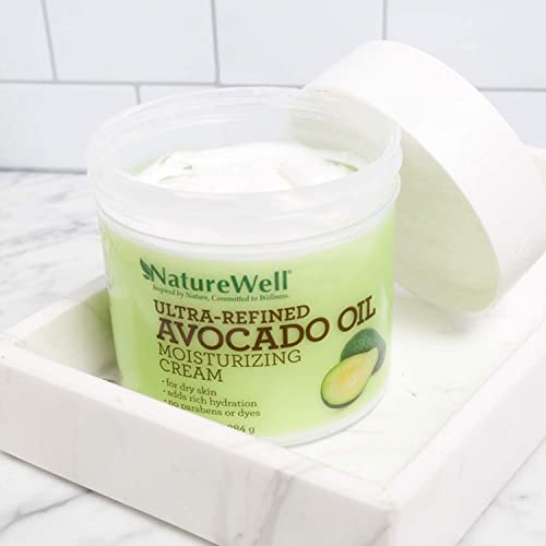 NATUREWELL Ultra-Refined Avocado Oil Moisturizing Cream for Face, Body & Hand...