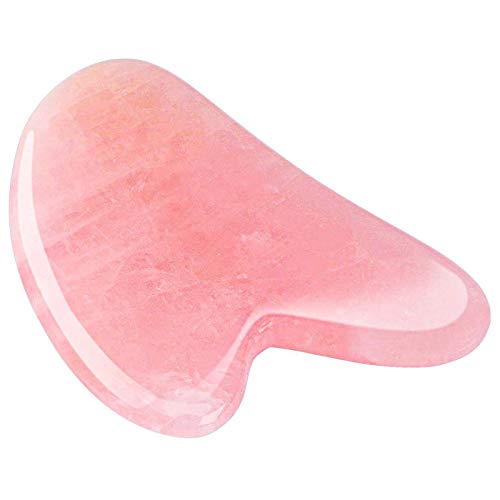 Gua Sha Facial Tools,Rose Quartz Gua Sha Scraper Board Scraping Gua Sha Massa...