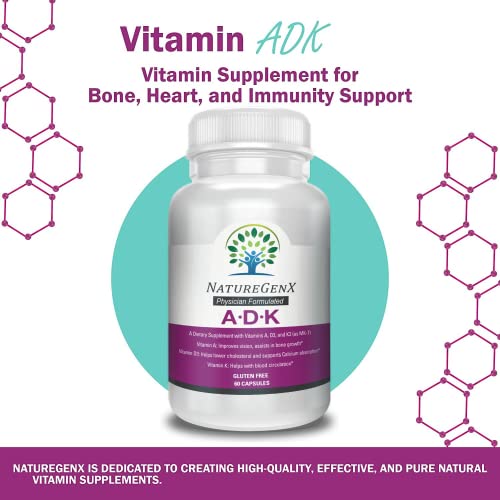 NatureGenx - Vitamin ADK - Dr Formulated, Bioavailable - Vitamins A 5,000 iu ...