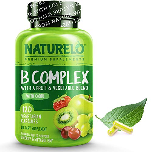 NATURELO B Complex - Whole Food Complex with Vitamin B6, Folate, B12, Biotin ...