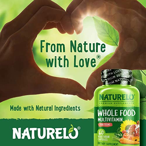 NATURELO Whole Food Multivitamin for Teens - Vitamins and Minerals for Teenag...