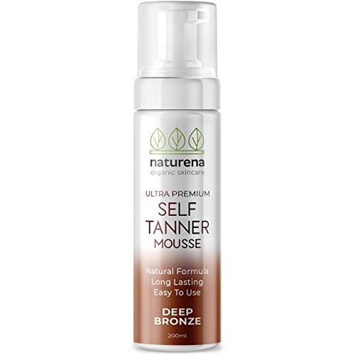 Naturena Self Tanner Tanning Mousse with Organic & Natural Ingredients, Tanni...