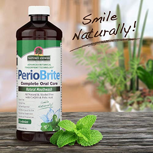Nature's Answer Periobrite Cool Mint All-Natural Mouthwash | Promotes Healthy...