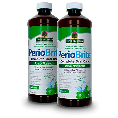Nature's Answer Periobrite Cool Mint All-Natural Mouthwash | Promotes Healthy...