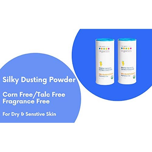 Nature's Baby Organics Baby Powder Corn Free/Talc Free Diaper Dusting Powder ...
