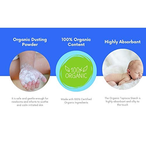 Nature's Baby Organics Baby Powder Corn Free/Talc Free Diaper Dusting Powder ...
