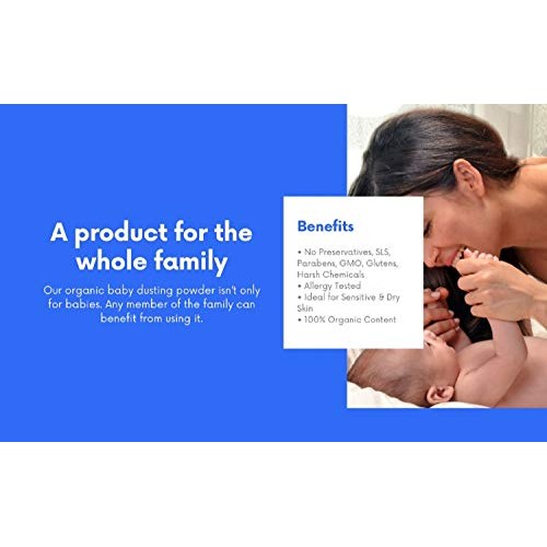 Nature's Baby Organics Baby Powder Corn Free/Talc Free Diaper Dusting Powder ...