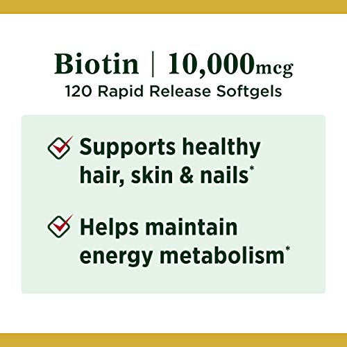 Biotin by Nature's Bounty, Vitamin Supplement, Supports Metabolism for Energy...