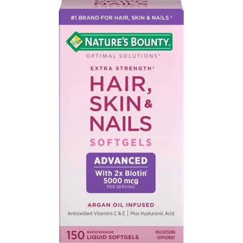 Extra Strength Hair Skin and Nails Vitamins by Nature's Bounty Optimal Soluti...