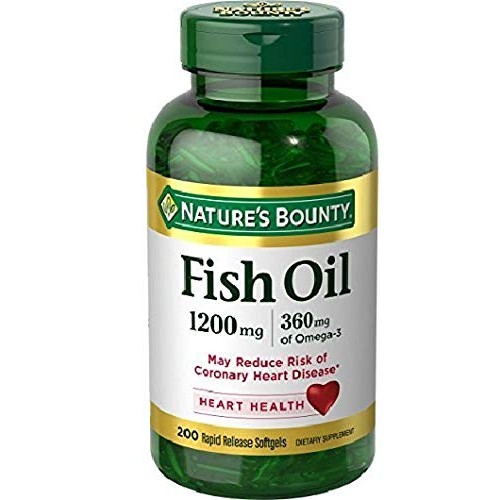 Fish Oil by Nature's Bounty, Dietary Supplement, Omega-3, Supports Heart Heal...
