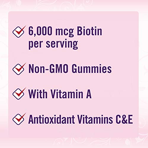 Nature's Bounty Optimal Solutions Advanced Hair, Skin & Nails Gummies, Strawb...