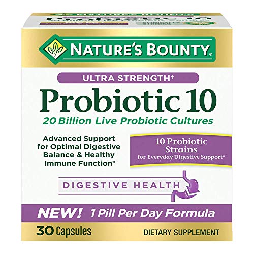 Nature's Bounty Ultra Strength Probiotic 10, Support for Digestive, Immune an...