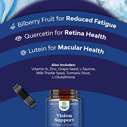 Lutein 20mg Eye Health Supplements - Eye Supplements for Adults with Bilberry...