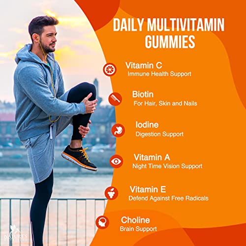 Adult Multivitamin Gummies Extra Strength Immune Support with Zinc, Vitamins ...