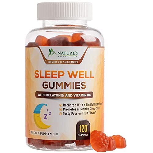 Sleep Support Melatonin Gummies Extra Strength Sleep Gummy with B6 and Passif...