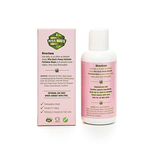 Miss Bud’s Hemp Intimate Feminine Wash Balanced pH Levels Green Tea and Chamo...