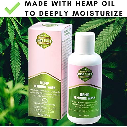 Miss Bud’s Hemp Intimate Feminine Wash Balanced pH Levels Green Tea and Chamo...