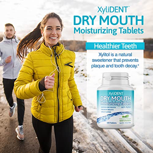 XyliDENT Xylitol Tablets for Dry Mouth Relief - Stimulates Saliva, Freshens B...