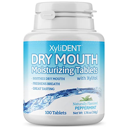 XyliDENT Xylitol Tablets for Dry Mouth Relief - Stimulates Saliva, Freshens B...