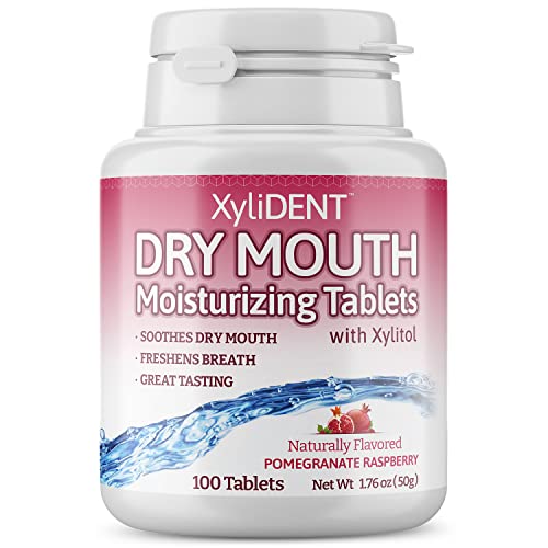 XyliDENT Xylitol Tablets for Dry Mouth Relief - Stimulates Saliva, Freshens B...
