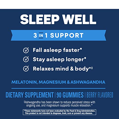 Nature’s Way Sleep Well Sleep Gummies for Adults*, Sleep Aid*, Melatonin Gumm...