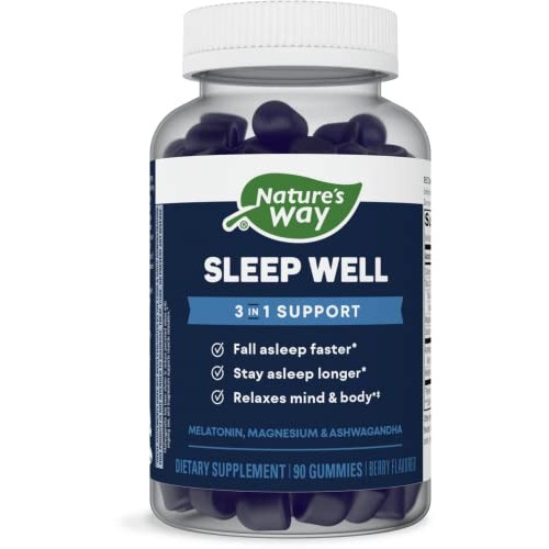 Nature’s Way Sleep Well Sleep Gummies for Adults*, Sleep Aid*, Melatonin Gumm...