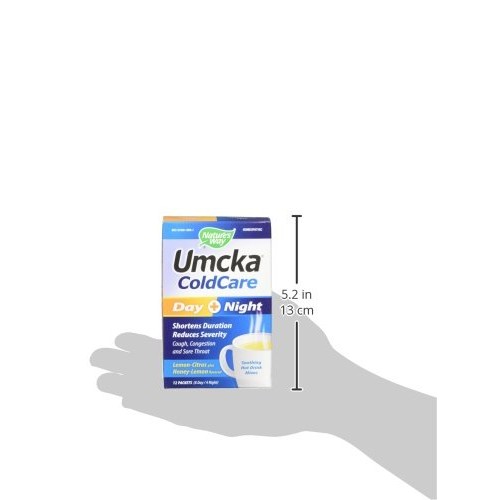 Nature's Way Umcka ColdCare Day + Night, Soothing Hot Drink Mixes, Lemon & Ho...