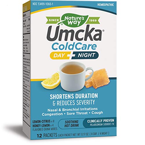 Nature's Way Umcka ColdCare Day + Night, Soothing Hot Drink Mixes, Lemon & Ho...
