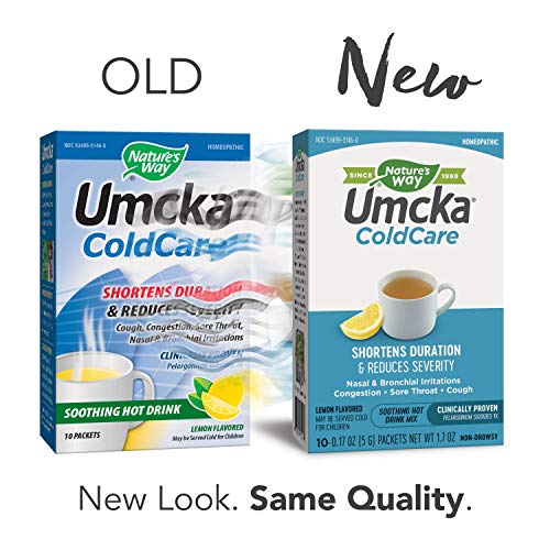 Nature's Way Umcka ColdCare Soothing Hot Drink Mix, Feel Better Faster, Clini...