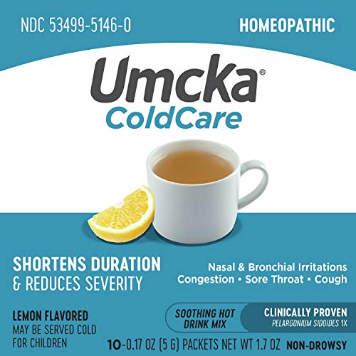 Nature's Way Umcka ColdCare Soothing Hot Drink Mix, Feel Better Faster, Clini...