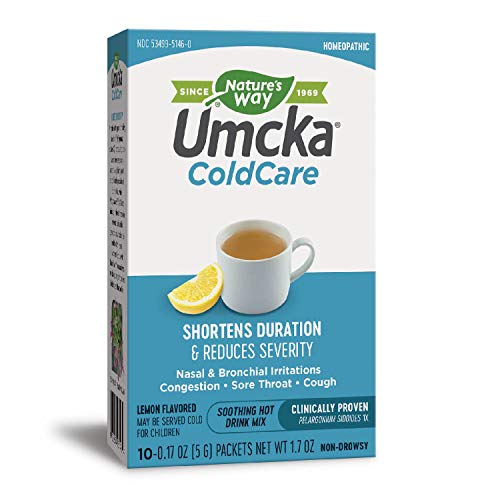Nature's Way Umcka ColdCare Soothing Hot Drink Mix, Feel Better Faster, Clini...