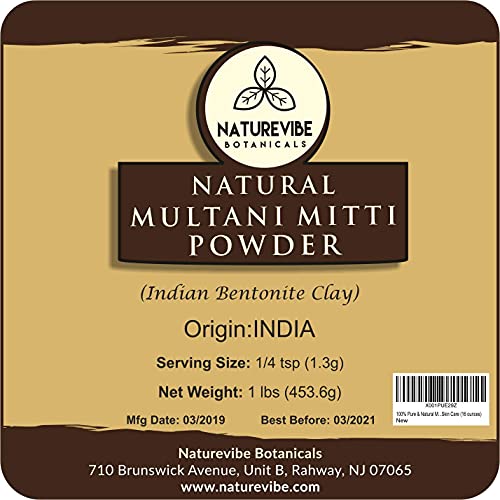 Naturevibe Botanicals 100% Pure & Natural Multani Mitti Powder | Fullers Eart...