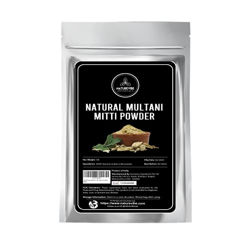 Naturevibe Botanicals 100% Pure & Natural Multani Mitti Powder | Fullers Eart...