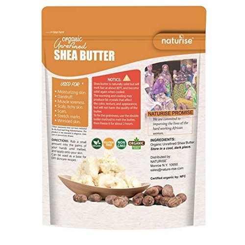 African Shea Butter Raw Organic - Unrefined Ivory 100% Pure - Natural Moistur...