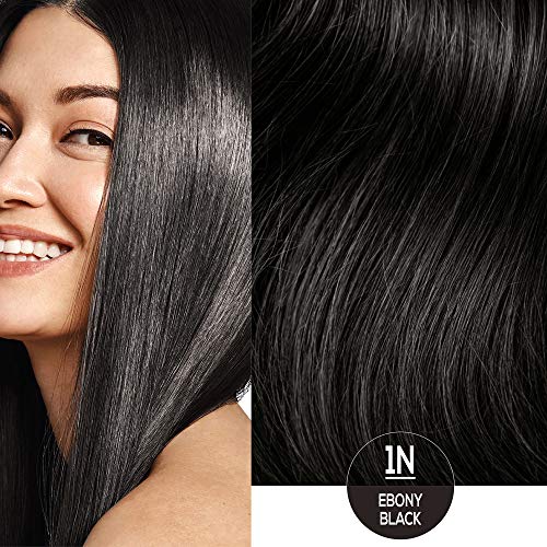 Naturtint Permanent Hair Color 1N Ebony Black (Pack of 1), Ammonia Free, Vega...