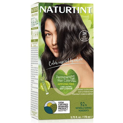 Naturtint Permanent Hair Color 3N Dark Chestnut Brown (Pack of 1), Ammonia Fr...