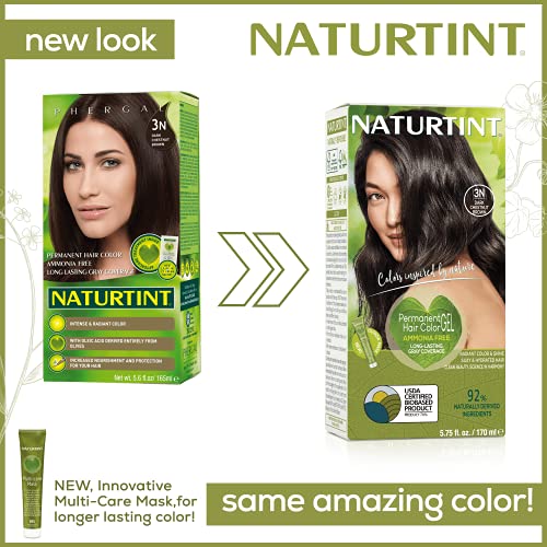 Naturtint Permanent Hair Color 3N Dark Chestnut Brown (Pack of 1), Ammonia Fr...