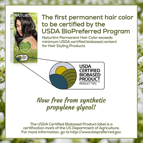 Naturtint Permanent Hair Color 3N Dark Chestnut Brown (Pack of 1), Ammonia Fr...