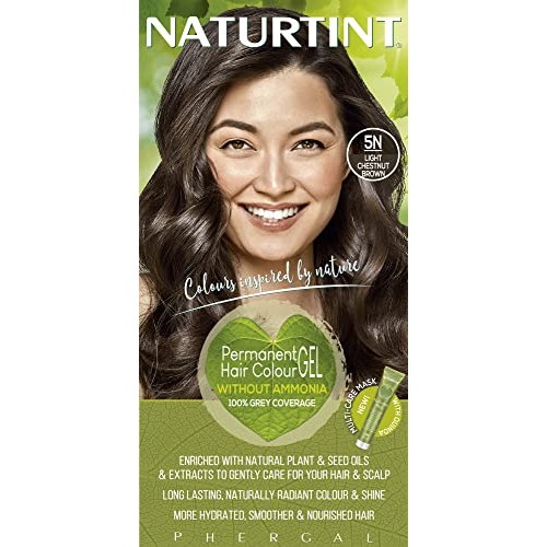 Naturtint Permanent Hair Color 5N Light Chestnut Brown (Pack of 1), Ammonia F...