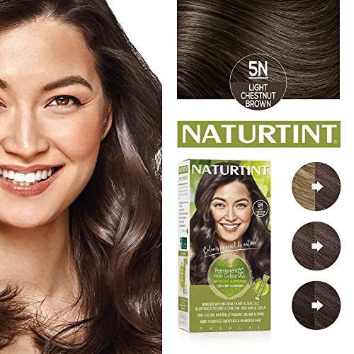 Naturtint Permanent Hair Color 5N Light Chestnut Brown (Pack of 1), Ammonia F...