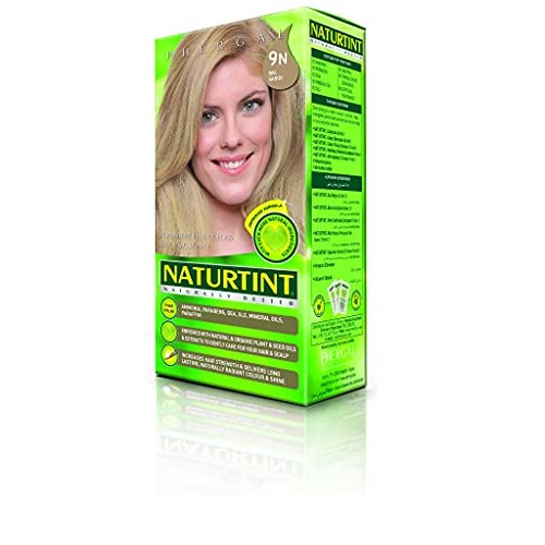 Naturtint Permanent Hair Color 9N Honey Blonde (Pack of 1), Ammonia Free, Veg...