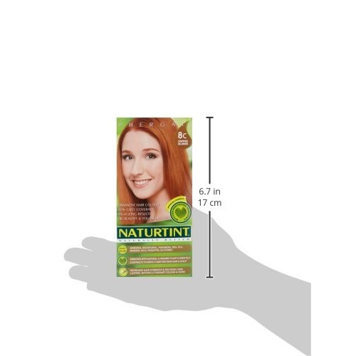 Naturtint Permanent Hair Colour 8C Copper Blonde | Plant Enriched Radiant Col...