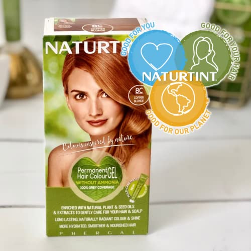 Naturtint Permanent Hair Colour 8C Copper Blonde | Plant Enriched Radiant Col...