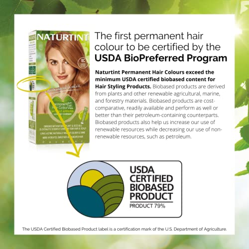 Naturtint Permanent Hair Colour 8C Copper Blonde | Plant Enriched Radiant Col...