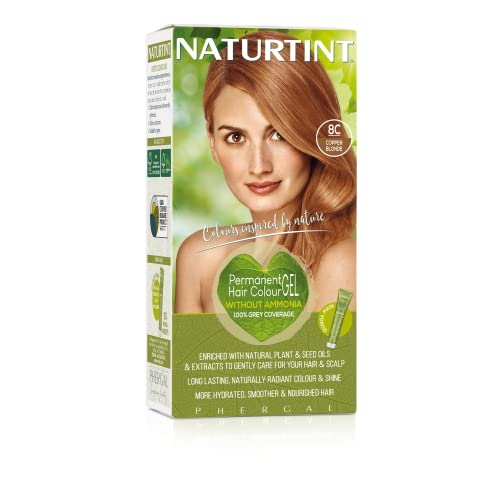 Naturtint Permanent Hair Colour 8C Copper Blonde | Plant Enriched Radiant Col...