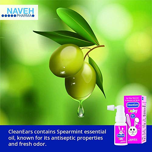 NAVEH PHARMA CleanEars Baby - Earwax Removal Kit Spray Ear Wax Softener Clean...