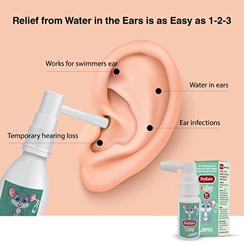 NAVEH PHARMA Dry Ears Baby - Swimmers Ear Drops Spray - Ear Drying Drops for ...