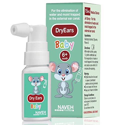 NAVEH PHARMA Dry Ears Baby - Swimmers Ear Drops Spray - Ear Drying Drops for ...